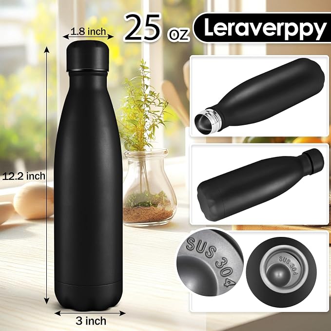 25oz Cola-Bottle Shaped Stainless Steel Leak-proof Water Bottle, Double Wall - Image 2