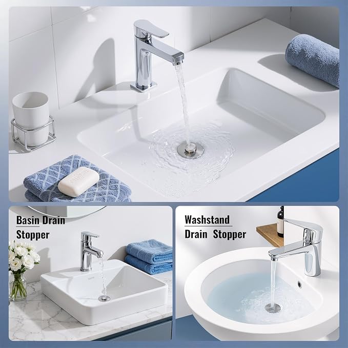 Bathroom Sink Stopper-All Metal Sink Stopper-Universal Fit 99% Bathroom Sink - Image 8