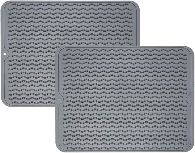 ZLR 2 Pcs Silicone Dish Drying Mats by ZLR