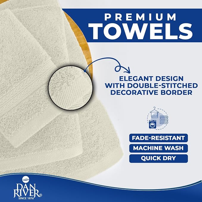 DAN RIVER 8 PC Luxury Bath Towels - Image 6