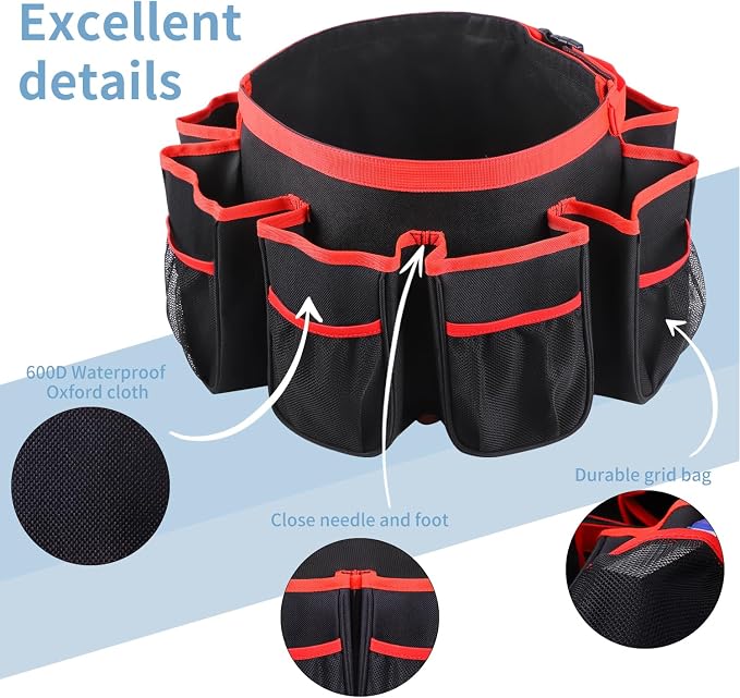 Bucket Cleaning Tool Organizer, Wash Tool Caddy 5-Gallon Organizer, 5 Gallon - Image 6