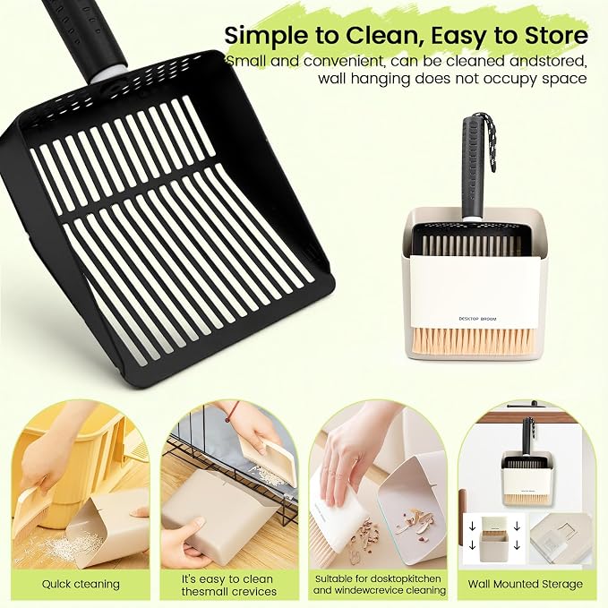 Metal Cat Litter Scooper with Holder, Stainless Steel Metal Litter Scoop - Image 5