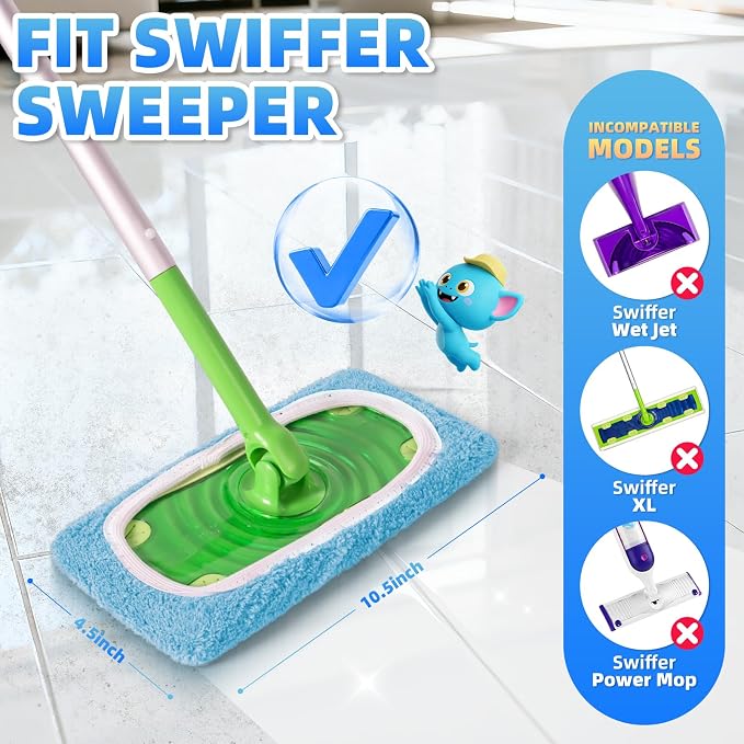 8 Pack Reusable Mop Pads Compatible - Image 2