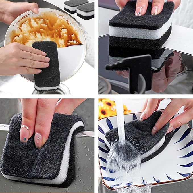 Kitchen Cleaning Sponges, 6 Pack Heavy Duty Scrub Sponges Cleans Fast - Image 7