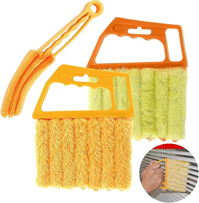 Mwellewm 2Pcs Window Venetian 7 Finger Dusting Cleaner Tool and 1Pc Window by Mwellewm