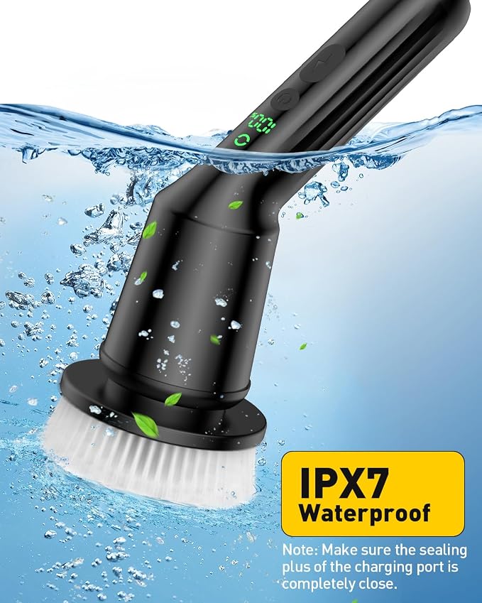 Electric Spin Scrubber for Cleaning Bathroom, Shower Scrubber Cordless Cleaning - Image 6