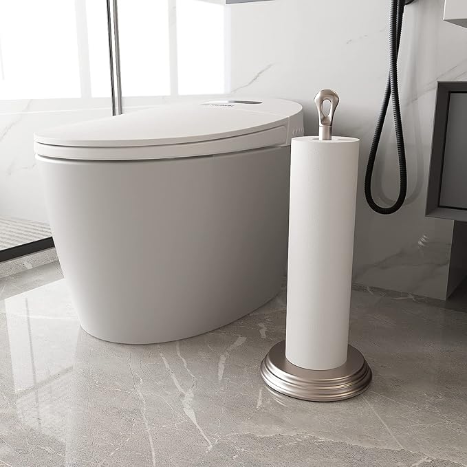Toilet Paper Holder with Rustproof, Metal Free Standing Toilet Paper Stand - Image 7