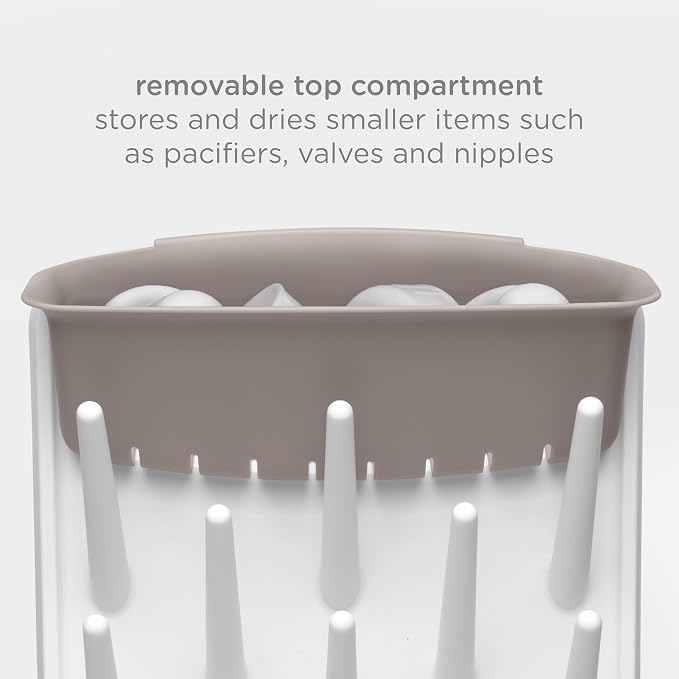 Ubbi Vertical Baby Bottle Drying Rack, Space Saving Countertop Drying Rack Baby - Image 4