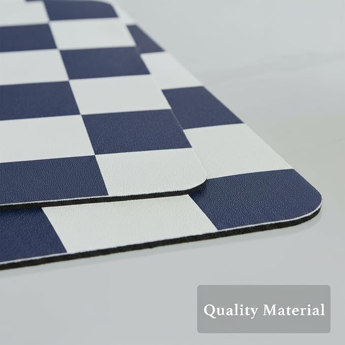 Checkered Dish Drying Mat for Kitchen Counter, Coffee Bar Station Accessories - Image 6