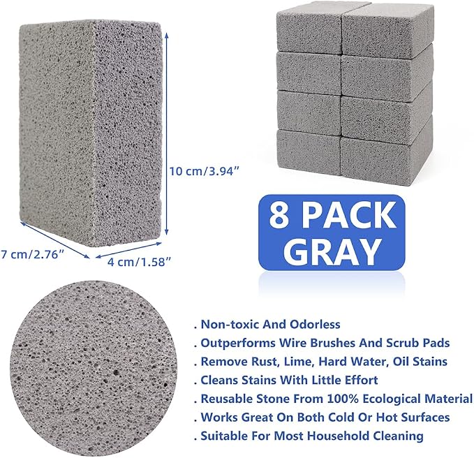 Non Scratch BBQ Grill Stone Cleaning Block Griddle Brick Oven Stone Scrubber - Image 6