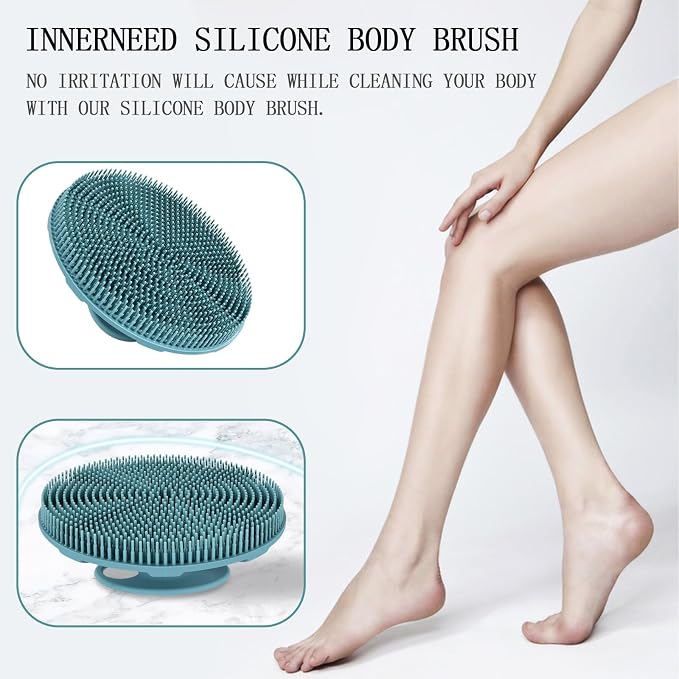 INNERNEED Food-Grade Soft Silicone Body Scrubber Shower Brush Handheld - Image 6