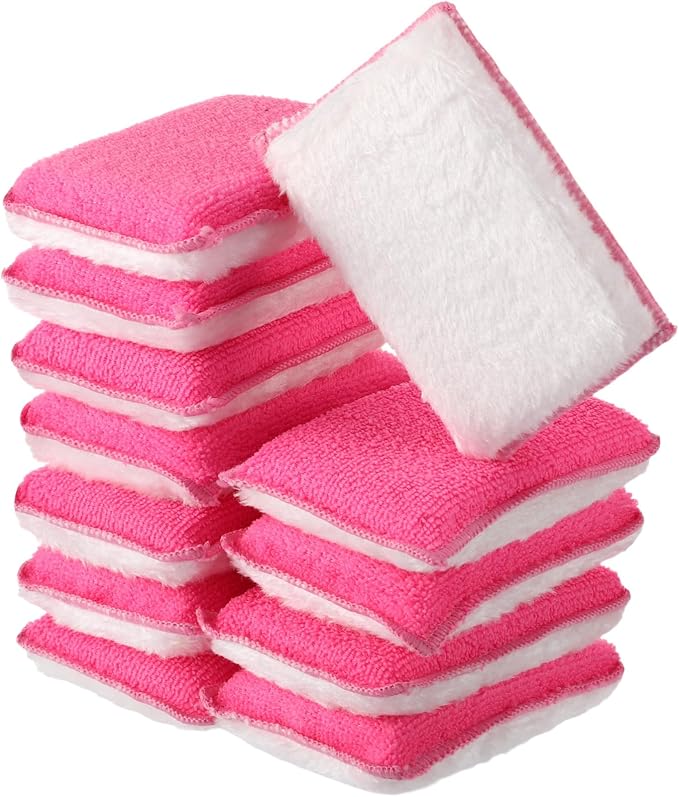 Mudder 12 Pcs Car Interior Scrubbing Sponge 5'' x 3'' Fiber Car Wax Applicator by Mudder