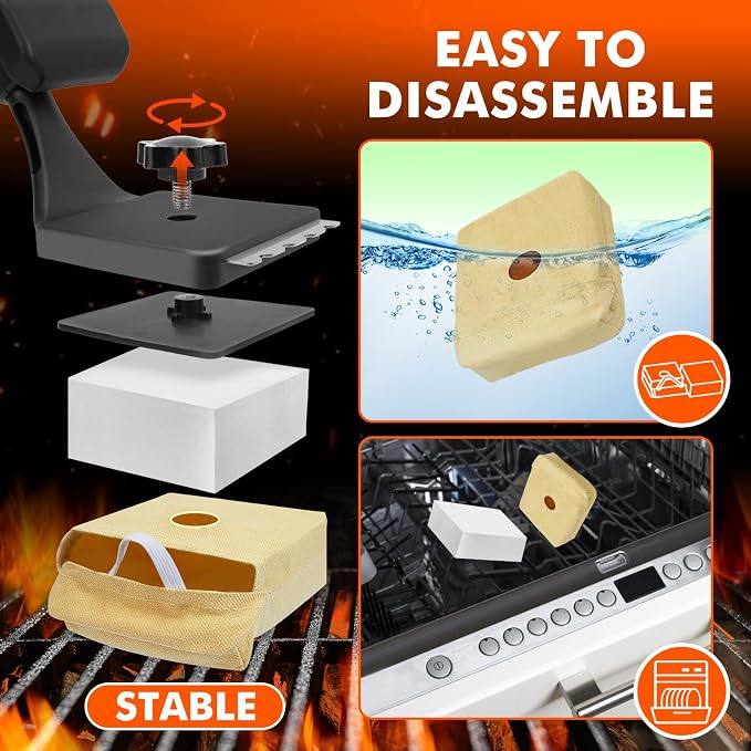 Grill Brush for Outdoor Grill Bristle Free, Reinforced Grill Cleaner Scraper - Image 5