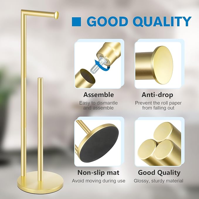 Toilet Paper Holder Stand, Toilet Paper Holder Free Standing, Toilet Paper - Image 3