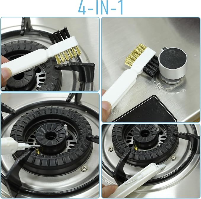 Kitchen Cleaning Scrub Brush Deep Gas Stove Brass Wire Brush - Image 5