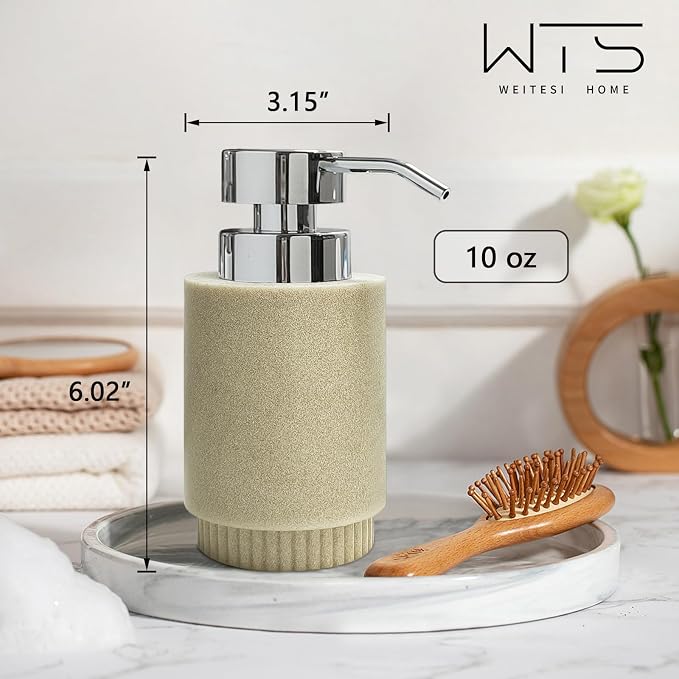 Resin Soap Dispenser for Bathroom, Hand Lotion Liquid Dispenser Easy-to-Press - Image 2