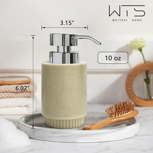 Resin Soap Dispenser for Bathroom, Hand Lotion Liquid Dispenser Easy-to-Press - Image 2