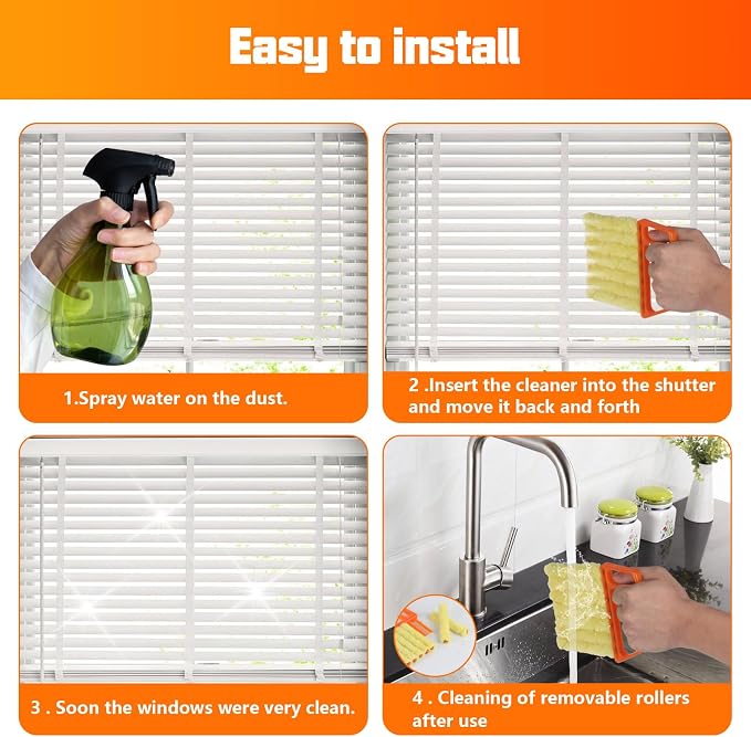 4Pcs Window Venetian Blind Cleaner Duster Tool, Feather Blind Duster - Image 6