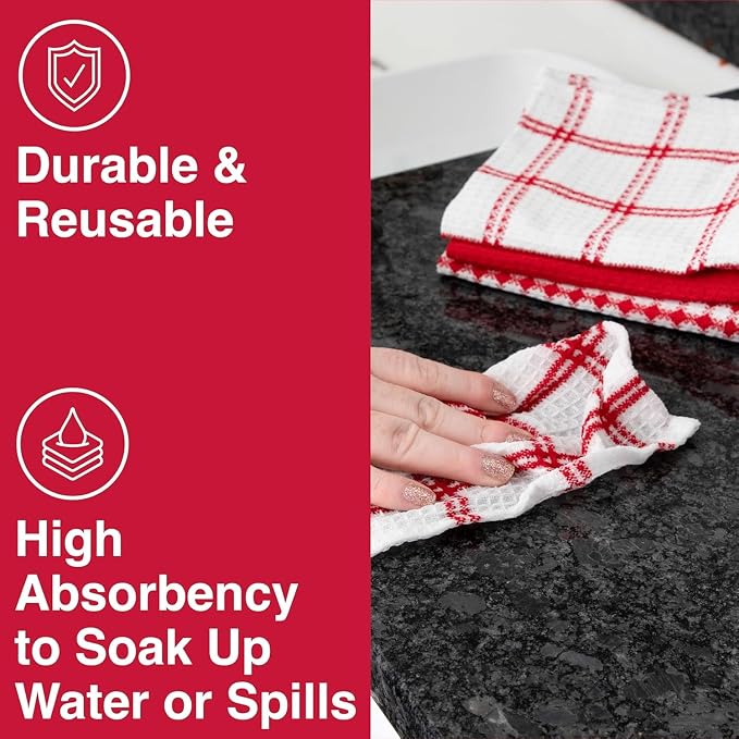 T-Fal Premium Waffle Dish Cloths: Highly Absorbent, Super Soft Long Lasting - Image 3