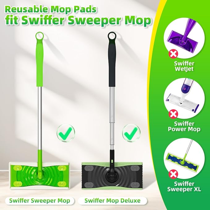 Reusable Microfiber Mop Pads Compatible - Image 2