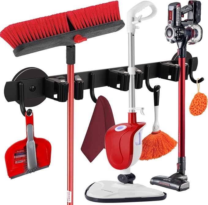 ULIBERMAGNET Magnetic Mop Broom Holder, Heavy Duty Movable Magnetic Broom by ULIBERMAGNET