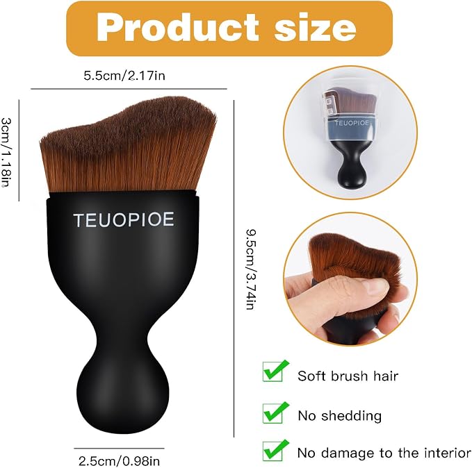 Car Interior Cleaning Brush, Car Duster Interior, Car Detailing Brush Dusting - Image 2