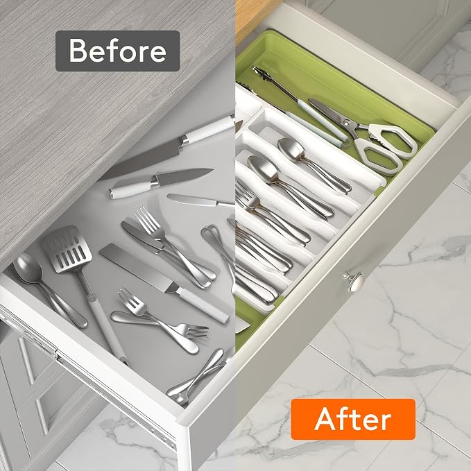 Lifewit Silverware Drawer Organizer, Expandable Utensil Tray - Image 4