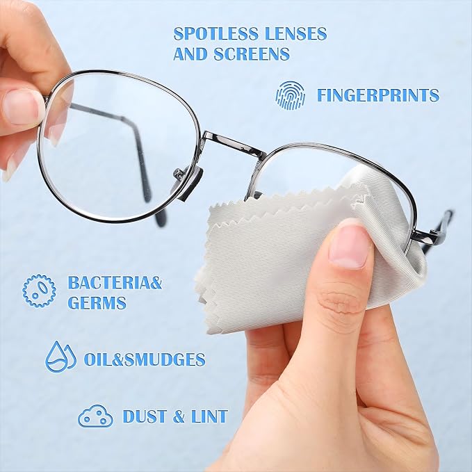 Sumind 100Pcs Eyeglass Cleaning Cloth Bulk 5.5 in Microfiber Glass Cleaning - Image 3