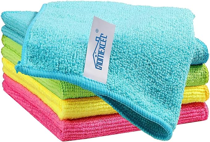 HOMEXCEL Microfiber Cleaning Cloth, 5 Pack Cleaning Towels by HOMEXCEL