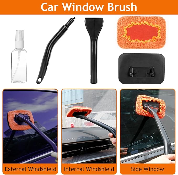 THINKWORK Windshield Cleaner Tool, Car Detailing Kit Interior, Car Cleaning Kit - Image 2