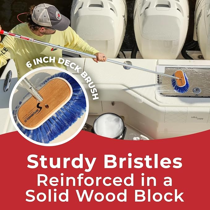 Shurhold 6" Nylon Extra Soft Bristles Deck Brush - Image 8