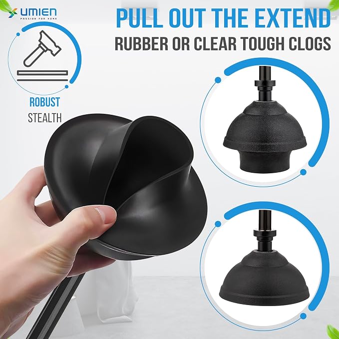 UMIEN Toilet Brush and Plunger Set 18-in - Image 8