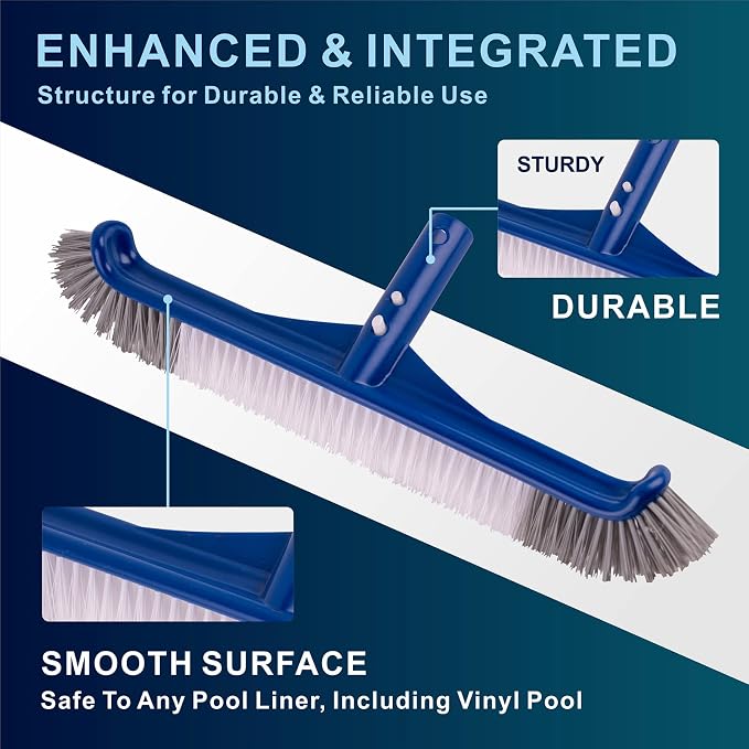 POOLAZA Pool Brush, 17.5'' Pool Brush Head - Image 2