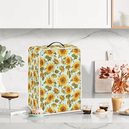 Mumeson Sunflower Blossom Coffee Maker Cover Stand Mixer or Coffee Machine Fingerprint Protection Cover Small Kitchen Machine Cover Fit Multi Kitchen Styles