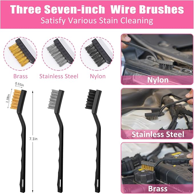 AUTODECO Windshield Cleaner Tool, Detailing Brush, Car Cleaning Kit Interior - Image 7