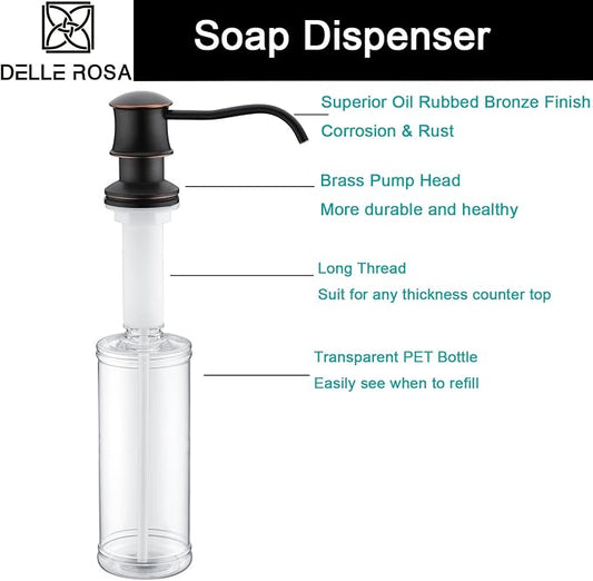 Delle Rosa Soap Dispenser, Liquid Soap Dispensers - Image 2