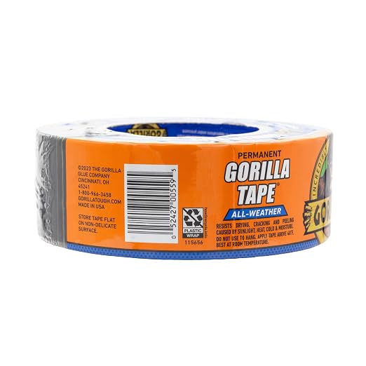Gorilla All Weather Duct Tape, 1.88" x 25 yd | UV Resistant | Waterproof | - Image 7
