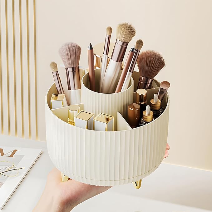 Diesisa Makeup Brush Holder Organizer, 360° Rotating Makeup Brush Organizer by Home