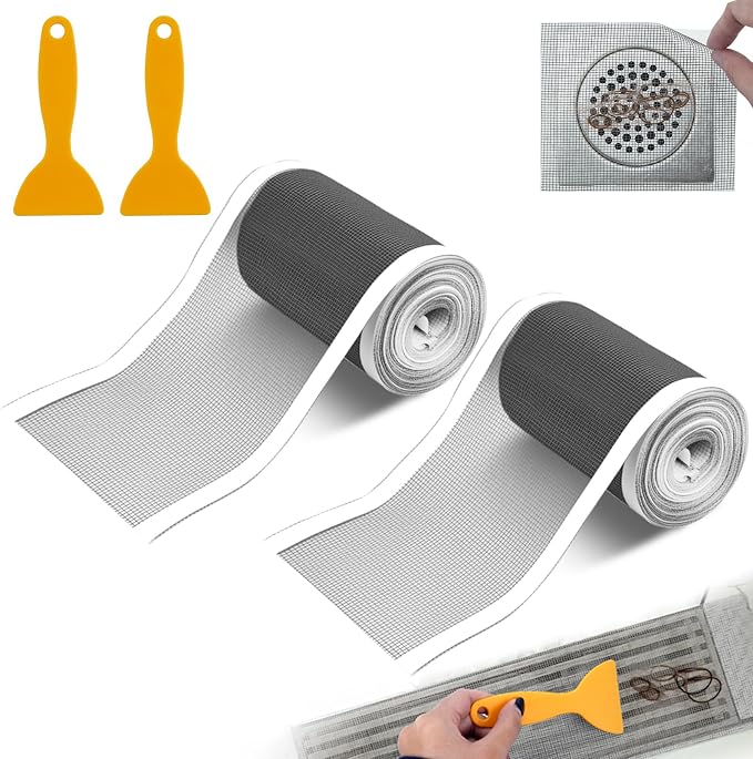 2 PCS 4.7 Inch x 33 FT Disposable Shower Drain Screen Self-Adhesive Stickers by Unknown