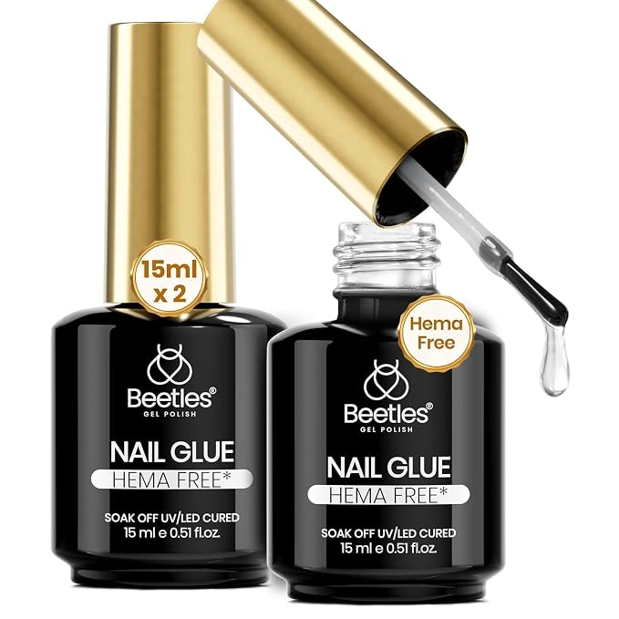 Beetles 2Pcs 15ml HEMA-Free Nail Glue Gel by beetlesGelPolish