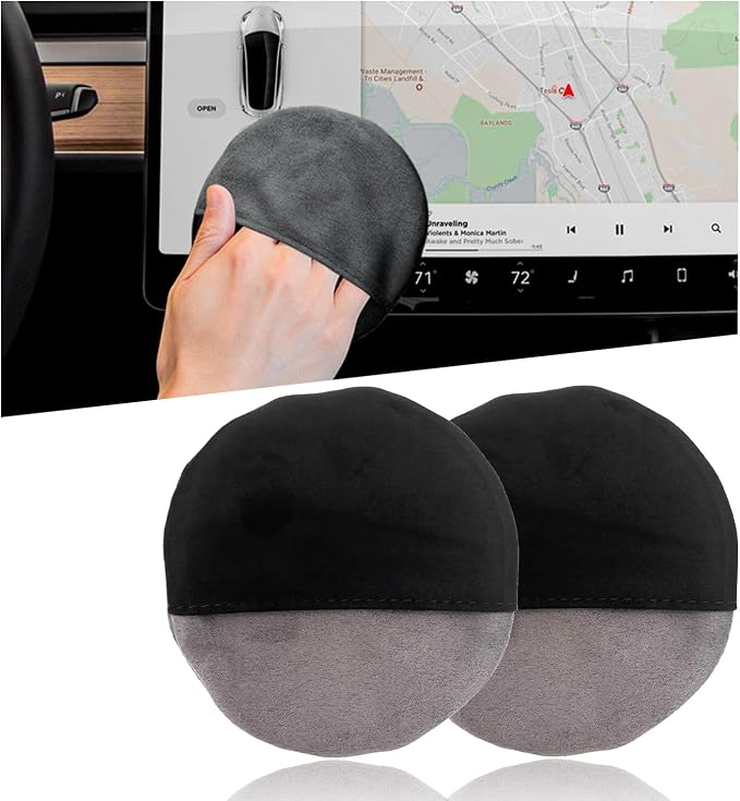 Car Screen Cleaner, 4.33"×4.33" Microfiber Auto Screen Cleaning Pad, Foldable by Ohleats