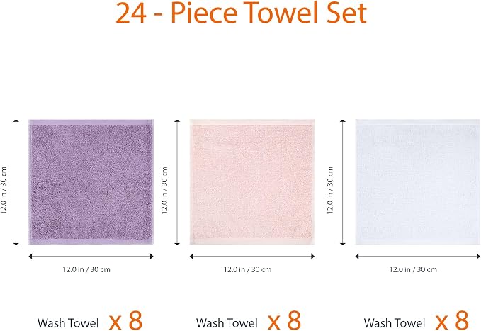 Amazon Basics Highly Absorbent, Fast Drying 100% Cotton Washcloths - Image 4