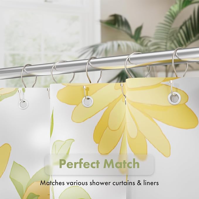 AmazerBath Shower Curtain Hooks Shower Curtain Rings - Image 6