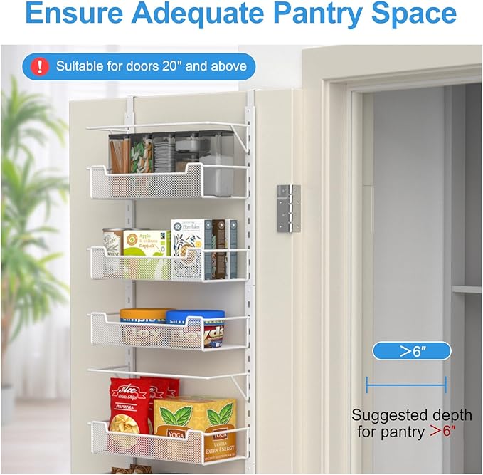 Over the Door Pantry Organizer, 10-Tier Over the Door Organizer - Image 4