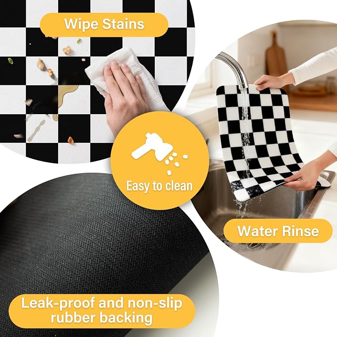 Checkered Dish Drying Mat 24" x 16" - Image 7