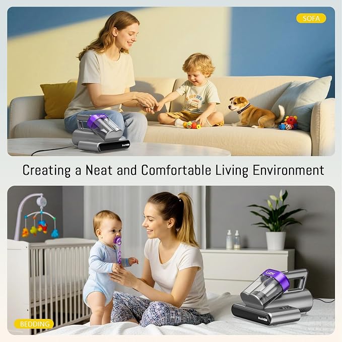 Bed Vacuum Cleaner Mattress Vacuum Cleaner, 16Kpa Powerful Handheld Vacuums - Image 6