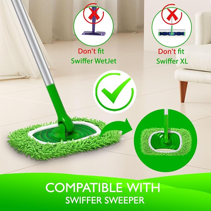 Reusable Microfiber Mop Pads Compatible - Image 2