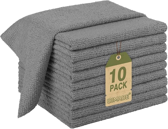 Microfiber Cleaning Cloth, 10 Pack Reusable Microfiber Towels by Unimade