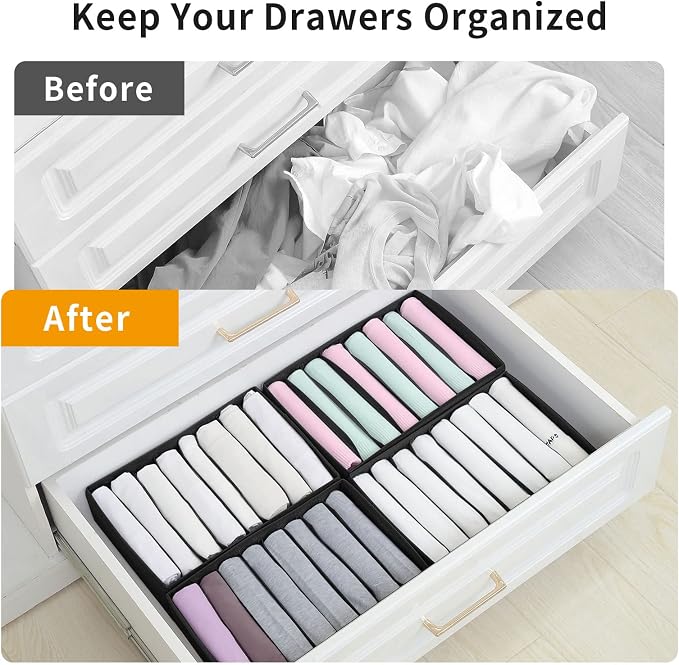 Qozary 4 Pack Drawer Organizers - Image 2