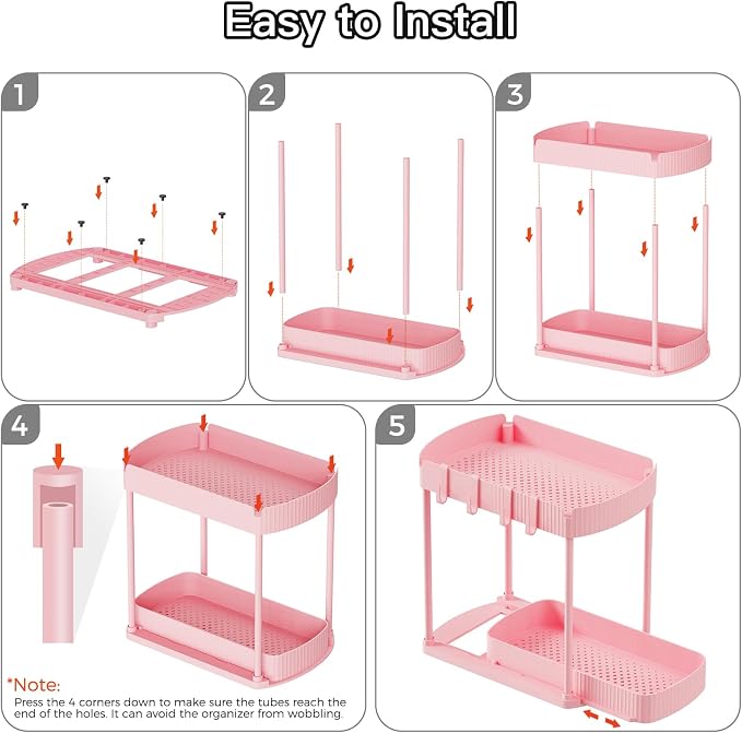 2 Pack Multi-Purpose Pull-Out Storage Organizers, Under Sink Organizers and - Image 7